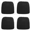 SITZKISSEN Rippe 48/48 cm 4er-Set - Schwarz, Textil (48/5/48cm) - Madison