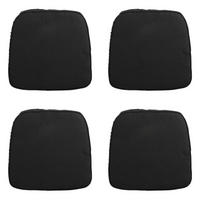 SITZKISSEN Rippe 48/48 cm 4er-Set - Schwarz, Textil (48/5/48cm) - Madison