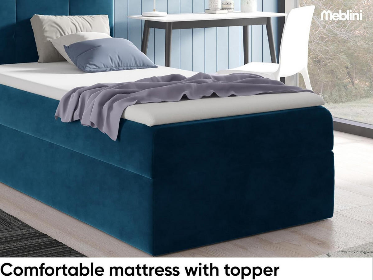 KINDERBETT MINO 2 - Dunkelblau, Holzwerkstoff (84/208cm) - Meblini