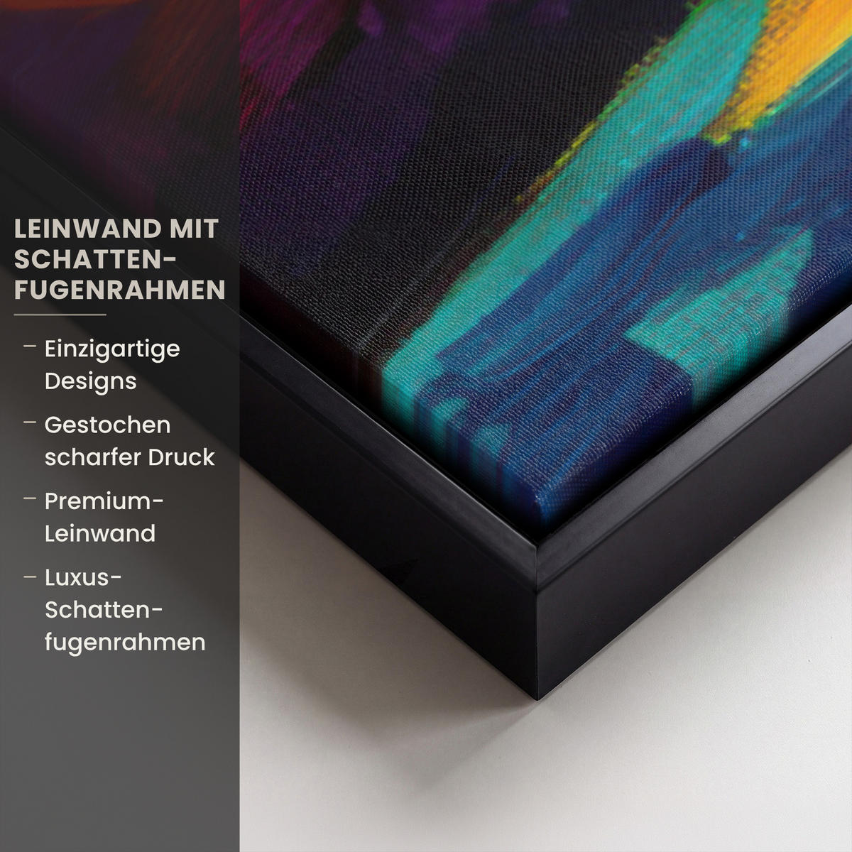 LEINWAND Bilder mit Rahmen - Baum - Kunst - Natur - Sonnenuntergang - 140x90 - Multicolor, Textil (140/90cm) - MuchoWow