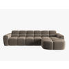 ECKSOFA rechts Lisa aus Samt hellbraun 4 Sitzplätze - Hellbraun, Textil (170/310cm) - Micadoni
