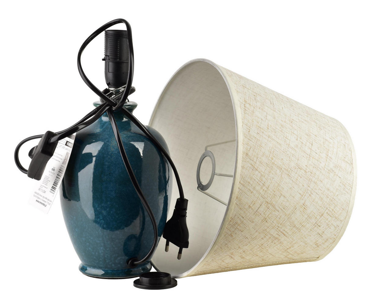 TISCHLAMPE Leti Blau 11/22/36 cm Keramik - Blau, Keramik (11/22/36cm) - Mondex