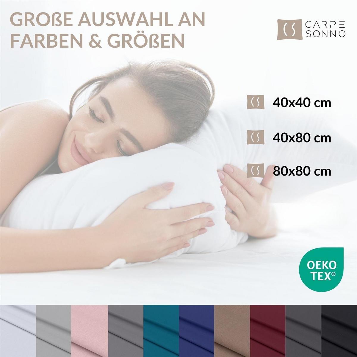 KISSENBEZUG 80x80 cm aus 100% Mikrofaser, Kissenhülle Grau Einfarbig - Grau, Textil (80/80cm) - Carpe Sonno