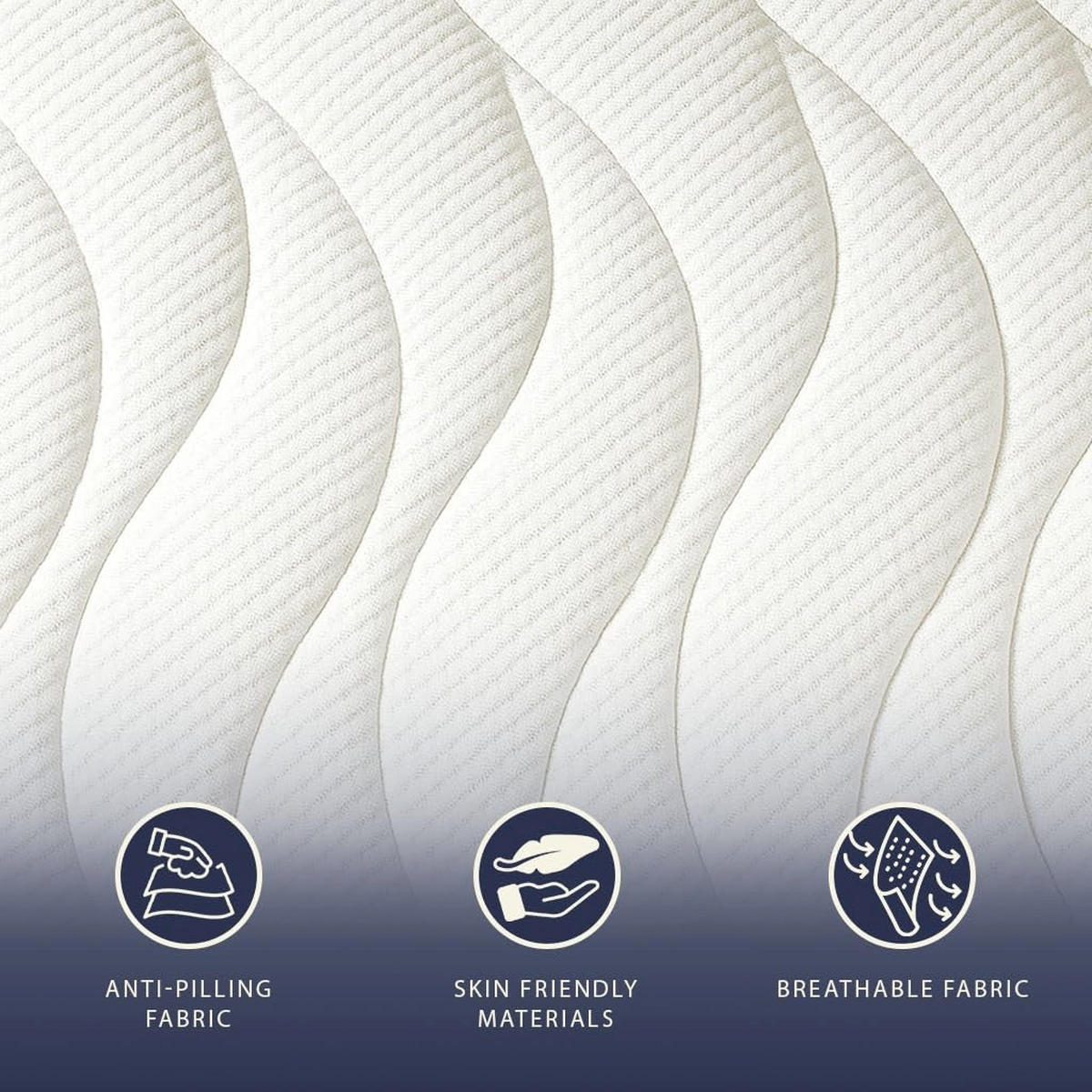 MATRATZE 120x200 ergonomisch und atmungsaktiv 20 cm | Natürlicher Komfort und skandinavisches Design mit hoher Festigkeit | Made in Italy - Weiß, Textil (120/200cm) - The White Stone