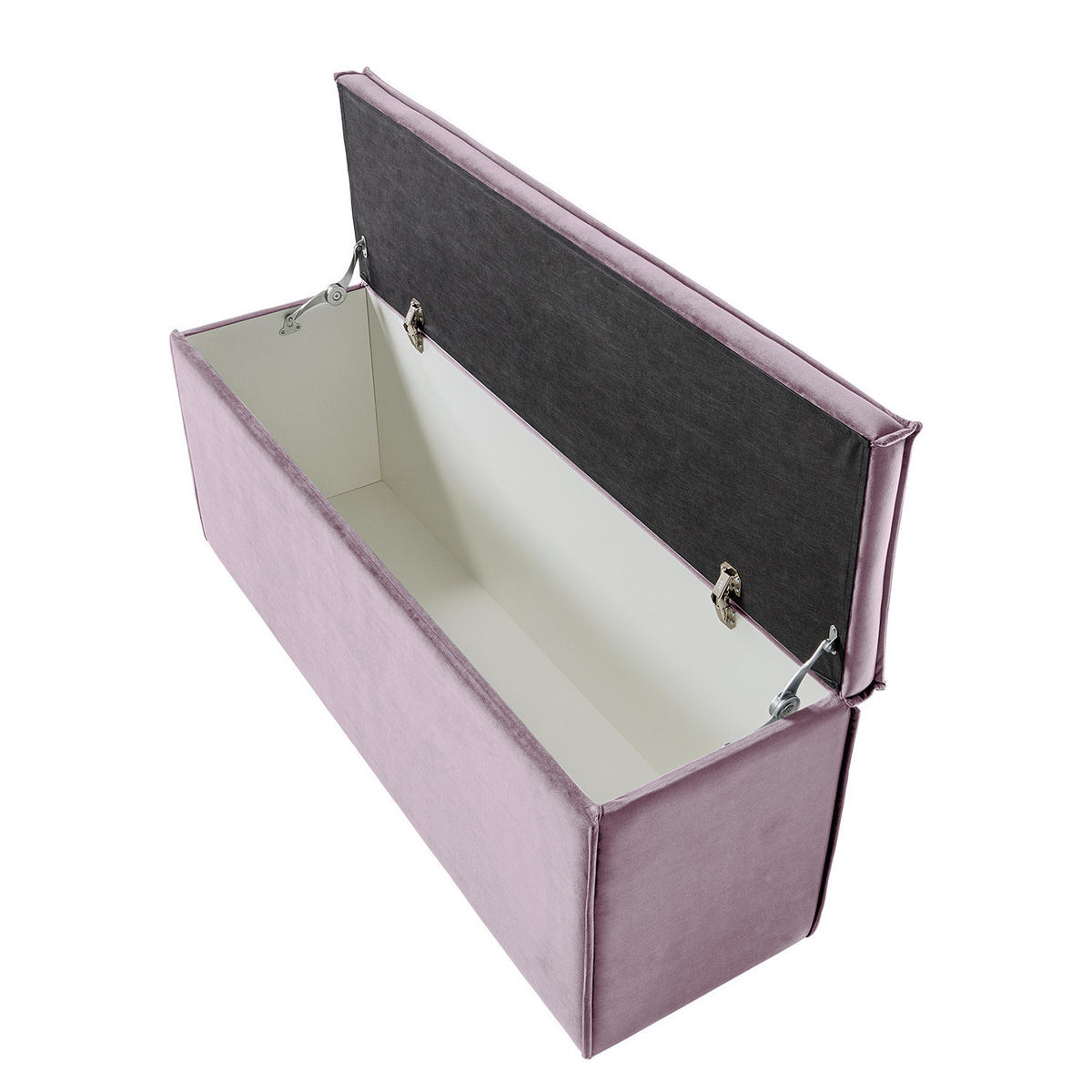 BETTTRUHE - Samt - Mauve, Kunststoff/Textil (140/51/40cm) - home24