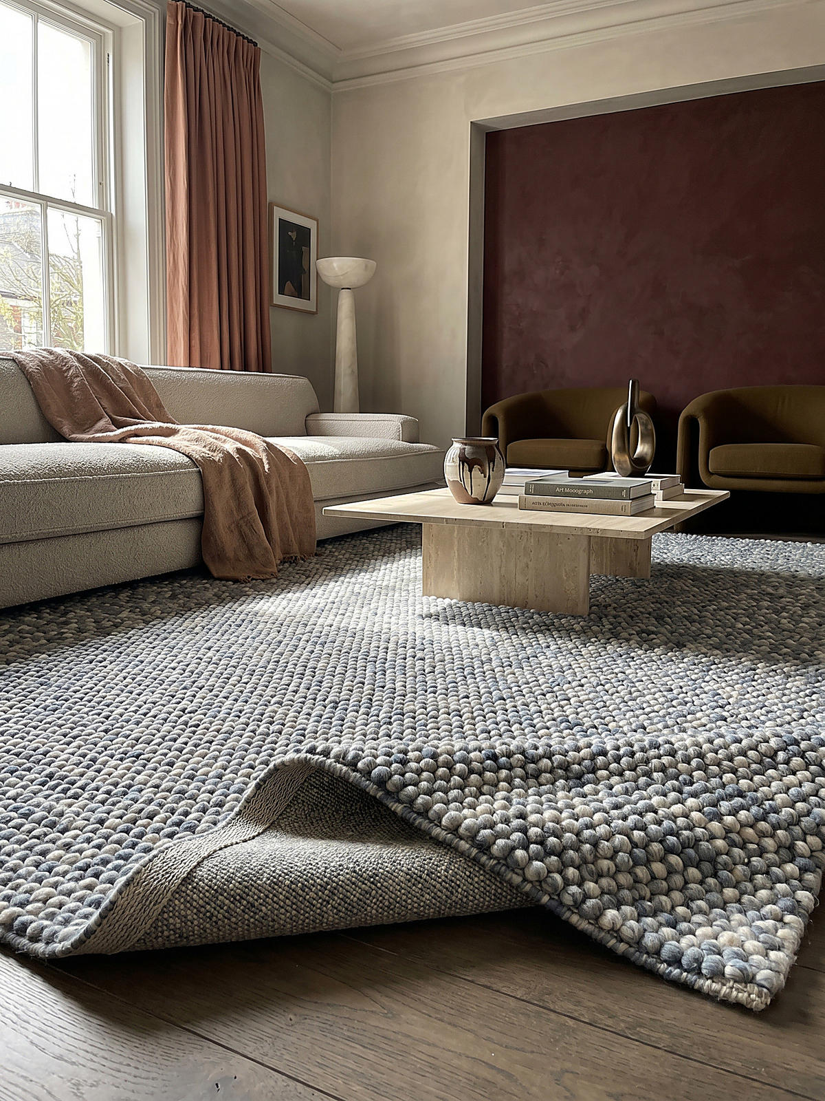 TEPPICH Uni-Design, hochdicht MEDWAY - Blau, Textil (150/80cm) - KADIMA DESIGN