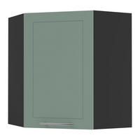 KÜCHENHÄNGESCHRANK Kvantum W10/60 Mint Matt / Schwarz Matt 60 / 60 / 72cm - Schwarz/Mintgrün, Holz/Holzwerkstoff (60/72/60cm) - Feldmann-Wohnen
