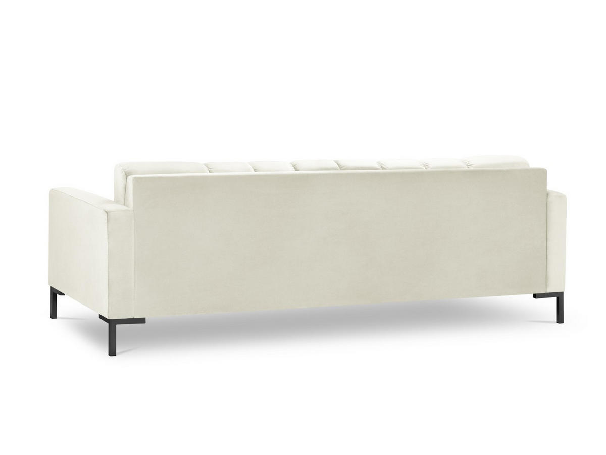 SOFA Mamaia aus Samt leichtes beige 4 Sitzplätze - Creme, Textil (92/75/217cm) - Micadoni