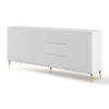 SIDEBOARD WEIß - Goldfarben/Weiß, Holzwerkstoff (200/87/42cm) - FURNLUX