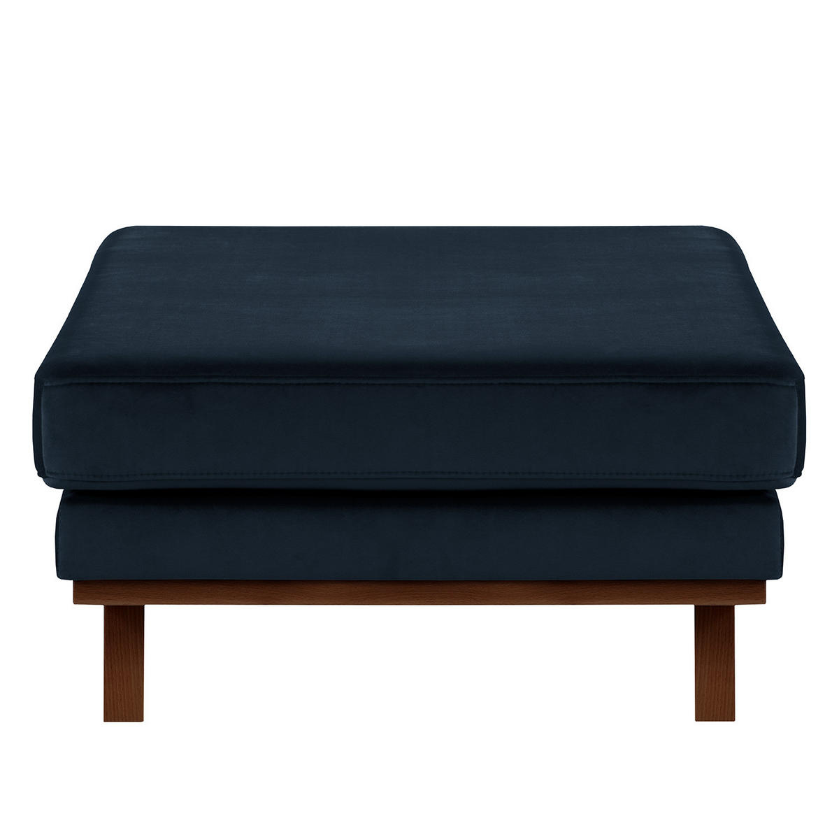 HOCKERBANK - Buchefarben/Dunkelblau, Buchenholz/Textil (180/43/81cm) - home24