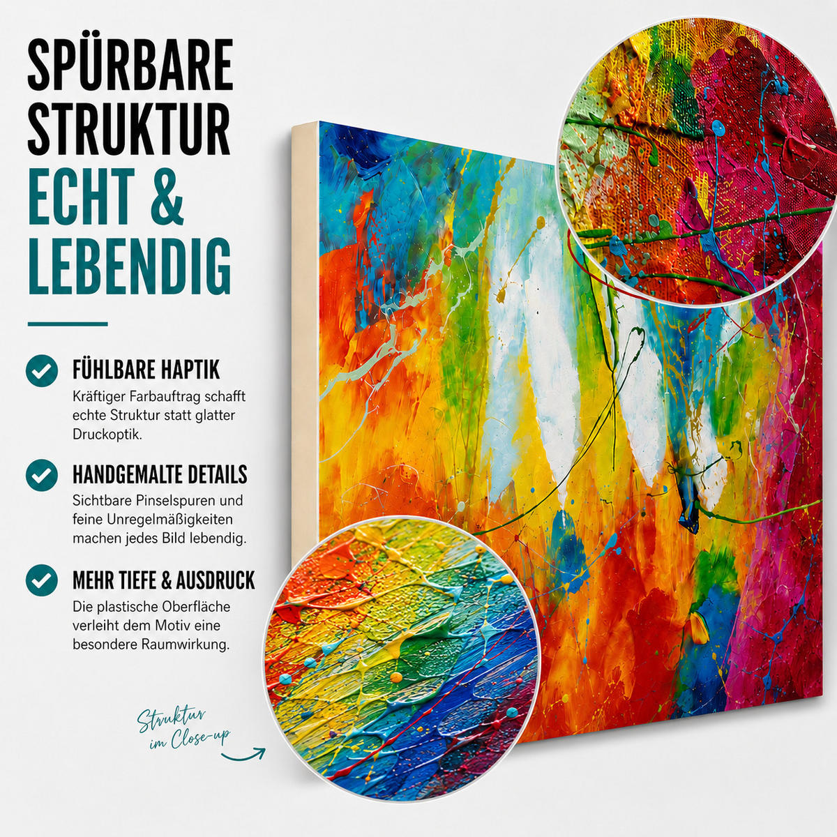 ÖLGEMÄLDE 150/50 cm - Blau/Gelb, Holz/Textil (150/50cm) - KUNSTLOFT