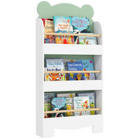 BÜCHERREGAL DE-09569 3-stufig in Bärenform Grün - Grün, Holzwerkstoff (55/110/15cm) - ComfortXL