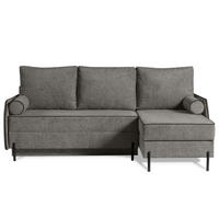 ECKSCHLAFSOFA Livio mit Schlaffunktion und universeller Ottomane, Braun - Braun, Textil (213/155cm) - Beautysofa