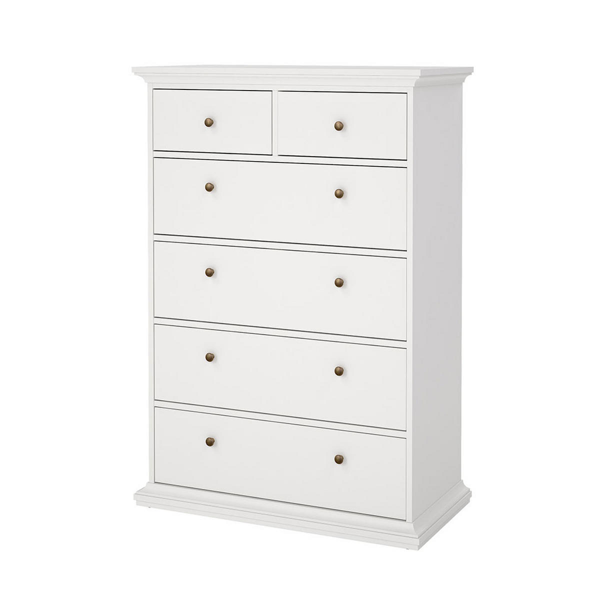 KOMMODE Weiß - Weiß, Holzwerkstoff (96/139/48cm) - ebuy24