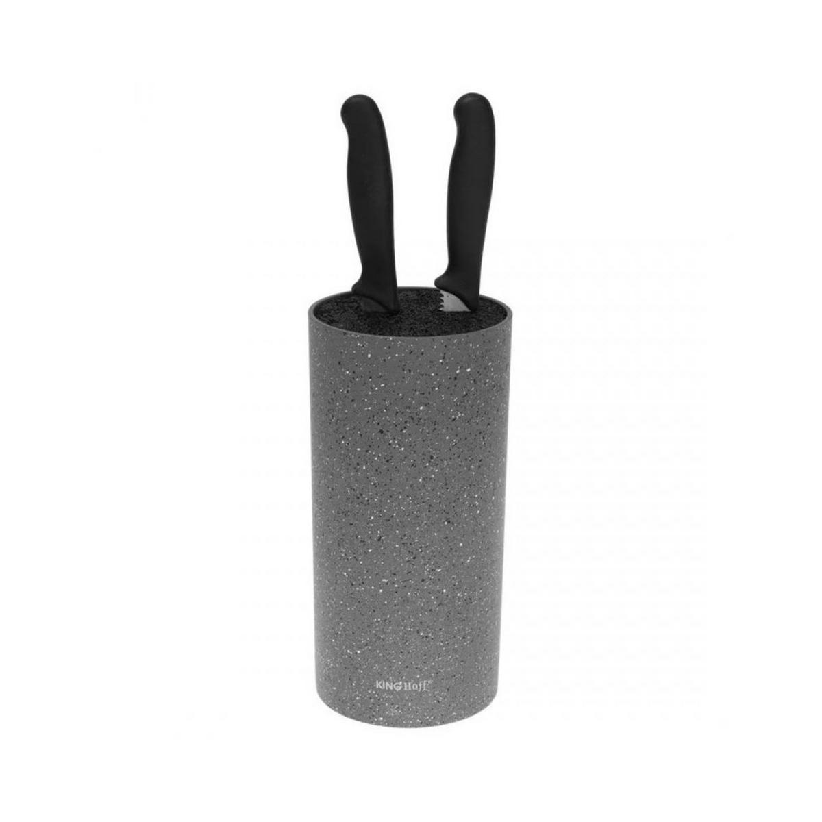 MESSERBLOCK Schwarz 22/11/22 cm KH1249 - Schwarz, Kunststoff (11/22/22cm) - Kinghoff 