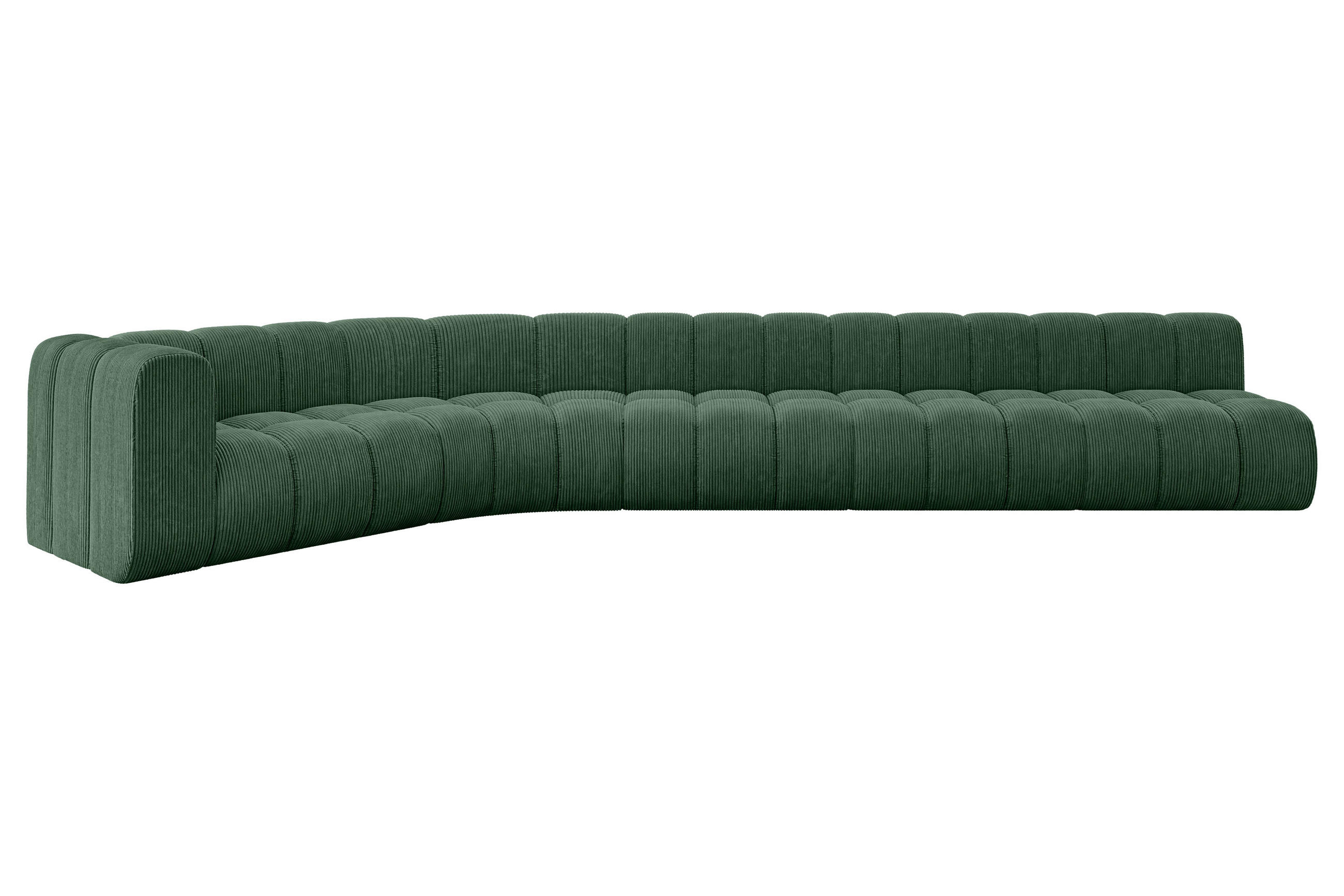 ECKSOFA modulares Sofa Karex-L3 - 490x194x70 cm Grün - Grün, Holzwerkstoff/Textil (490/194cm) - ALTDECOR
