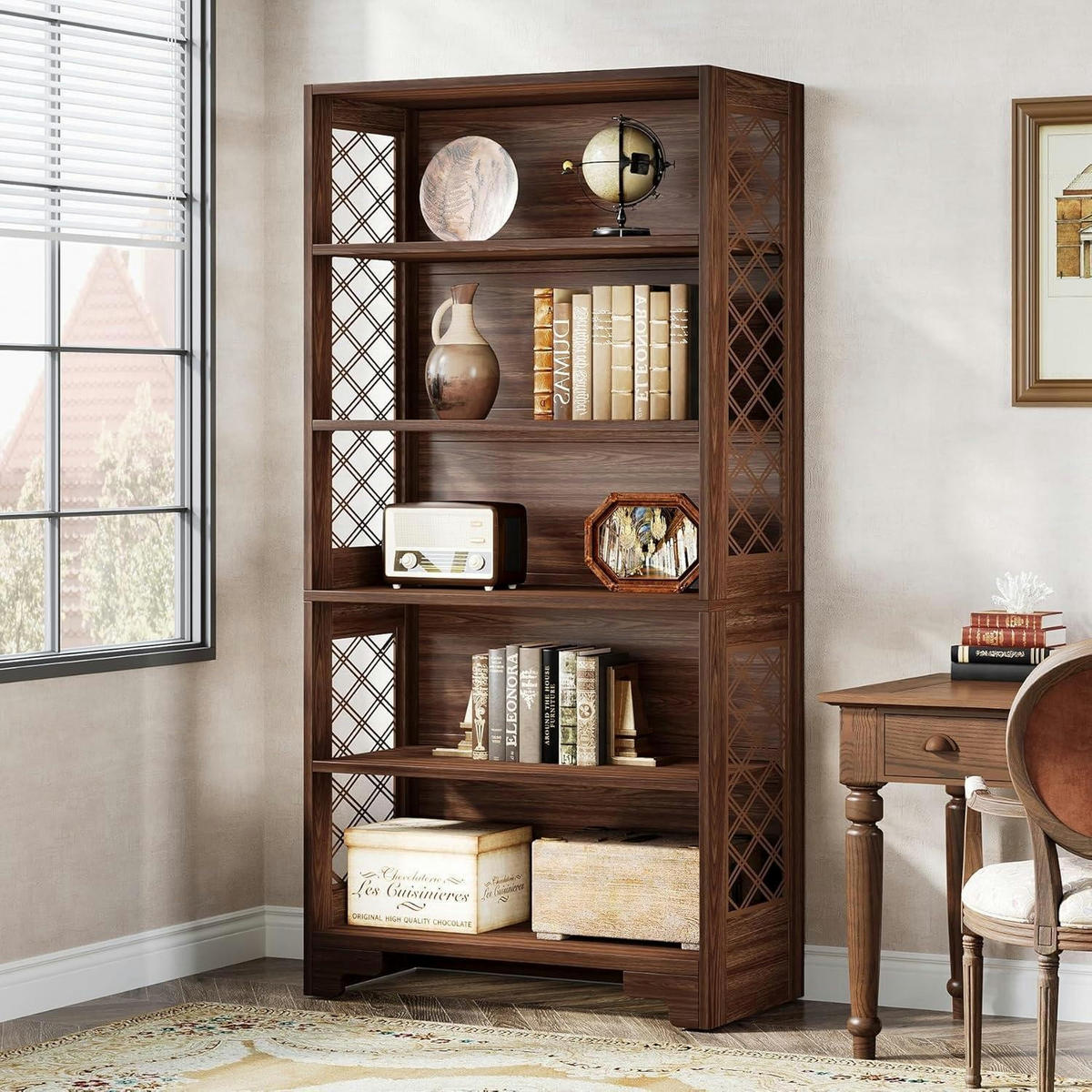 BÜCHERREGAL 180 cm Vintage 6-stufig - Braun, Holzwerkstoff (70/180/30cm)