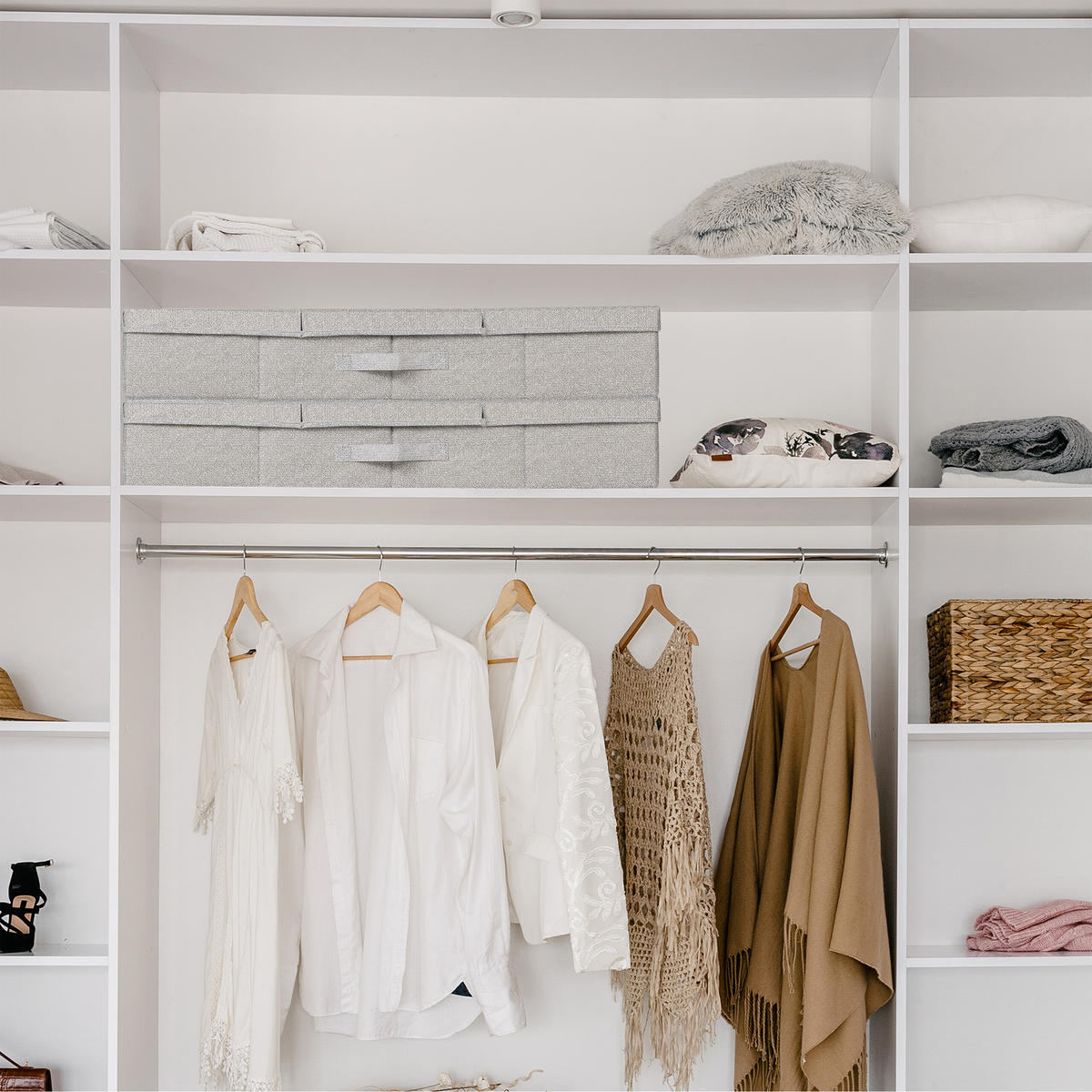 2XÚLOŽNÁ pod posteľ - sivá, kov/plast - Relaxdays