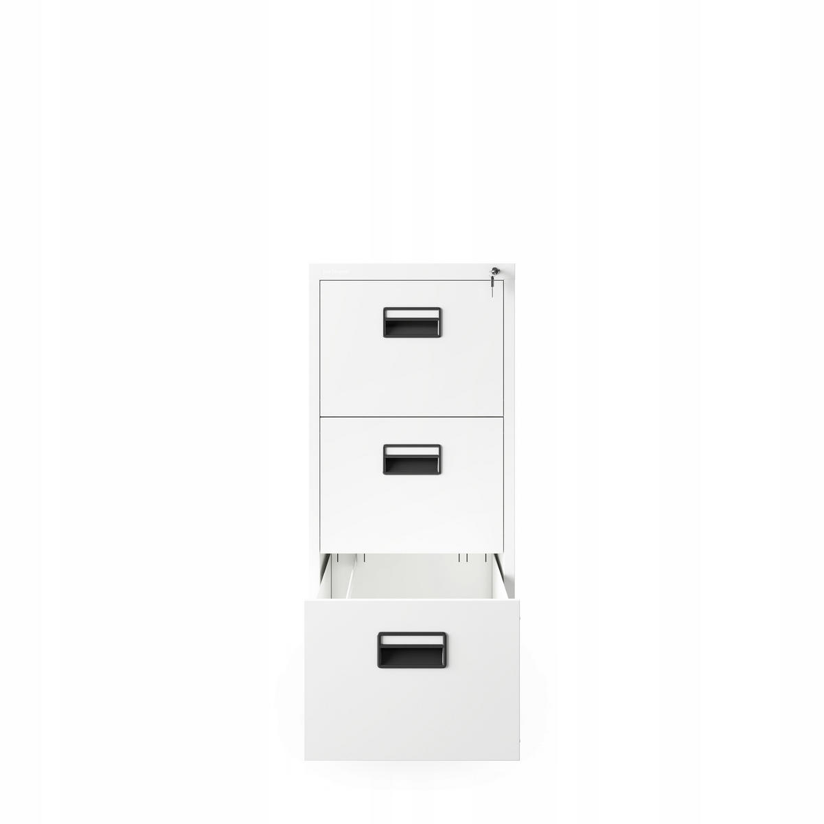 AKTENSCHRANK mit 3 Schubladen SARA V3 - Weiß, Metall (46/102/62cm) - Jan Nowak