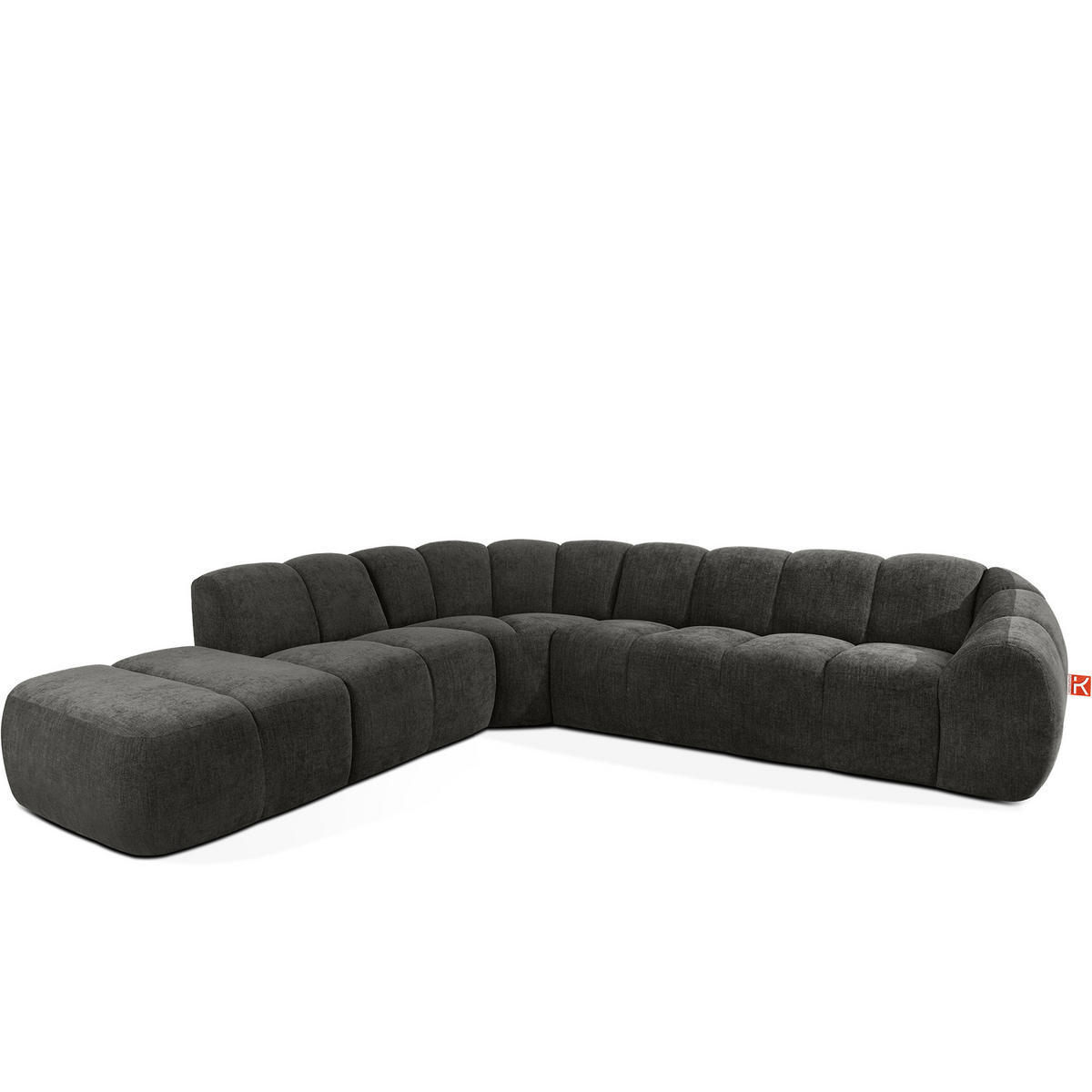 ECKSOFA LINKS FLAVA, Graphitfarben - Graphitfarben, Holz/Holzwerkstoff (310/274cm) - KONSIMO®