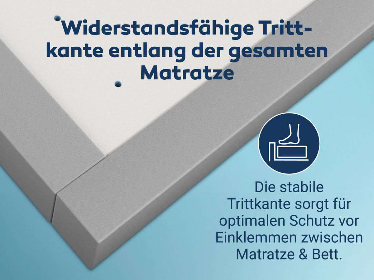 BABYMATRATZE Junior-Duo, mit Trittkante, Größe: 60x120 - Weiß, Textil (60/120cm) - Betten-ABC