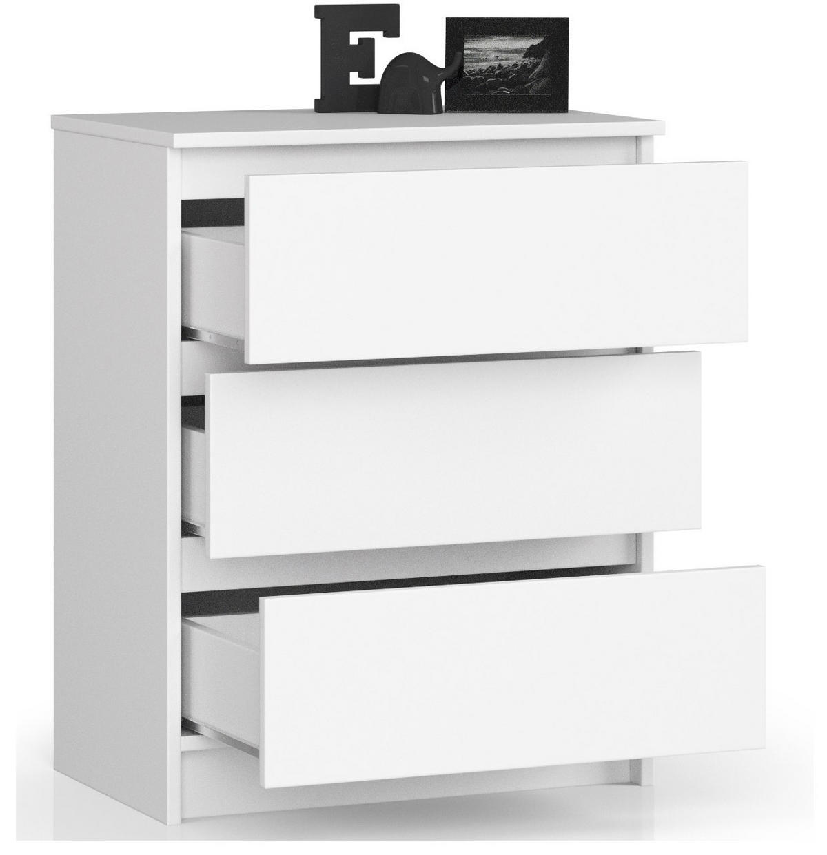 KOMMODE Weiß 77/60/40 - Weiß, Holzwerkstoff (60/77/40cm) - RAUMHIRSCH FURNITURE