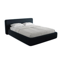 POLSTERBETT mit Bettkasten und Lattenrost 200x225 Blau - Blau/Schwarz, Kunststoff/Textil (160/200cm) - Makamii
