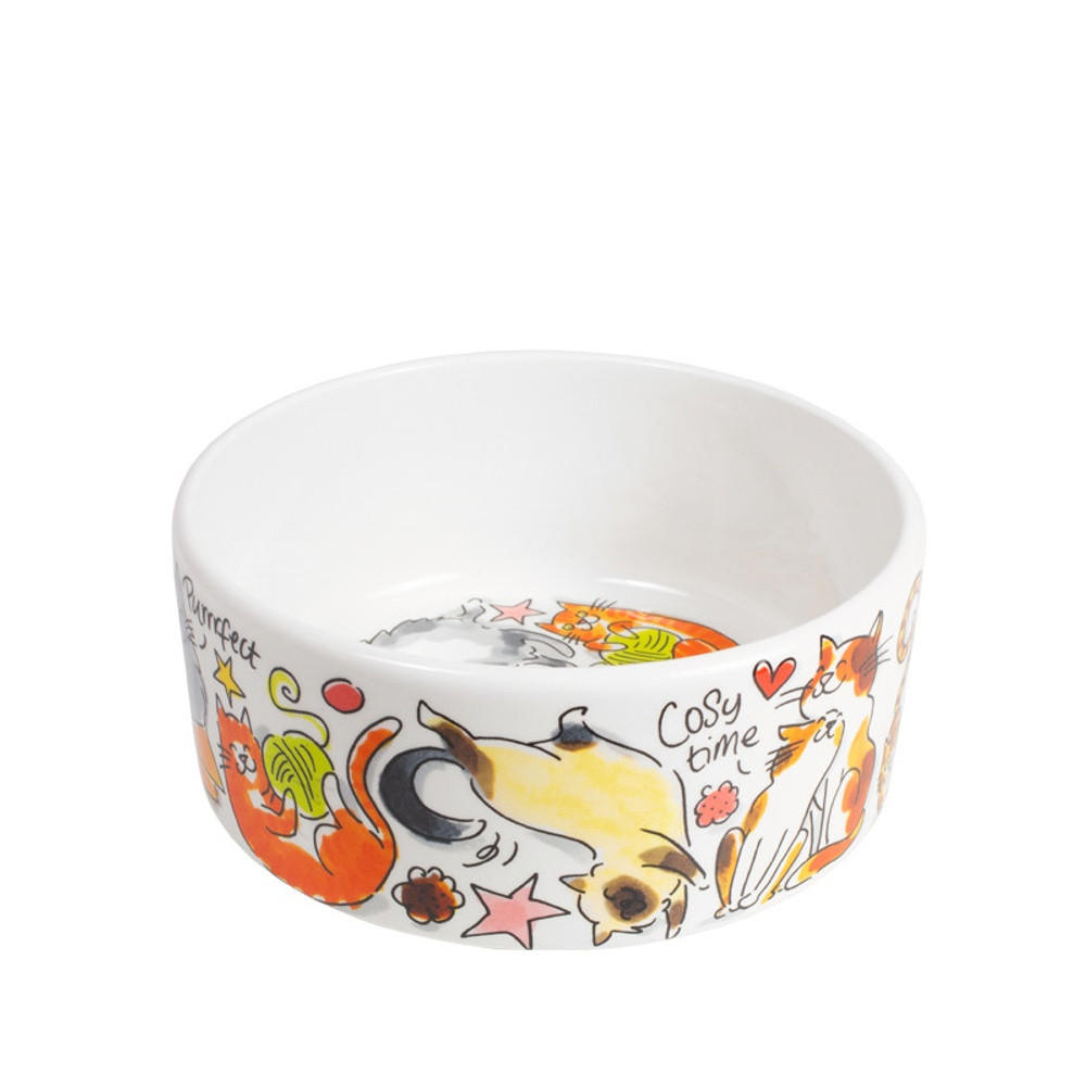 FUTTERNÄPFE Katzenliebe in Bunt - 15,5cm - Multicolor, Keramik (15.7/15.4/6.6cm) - Blond Amsterdam