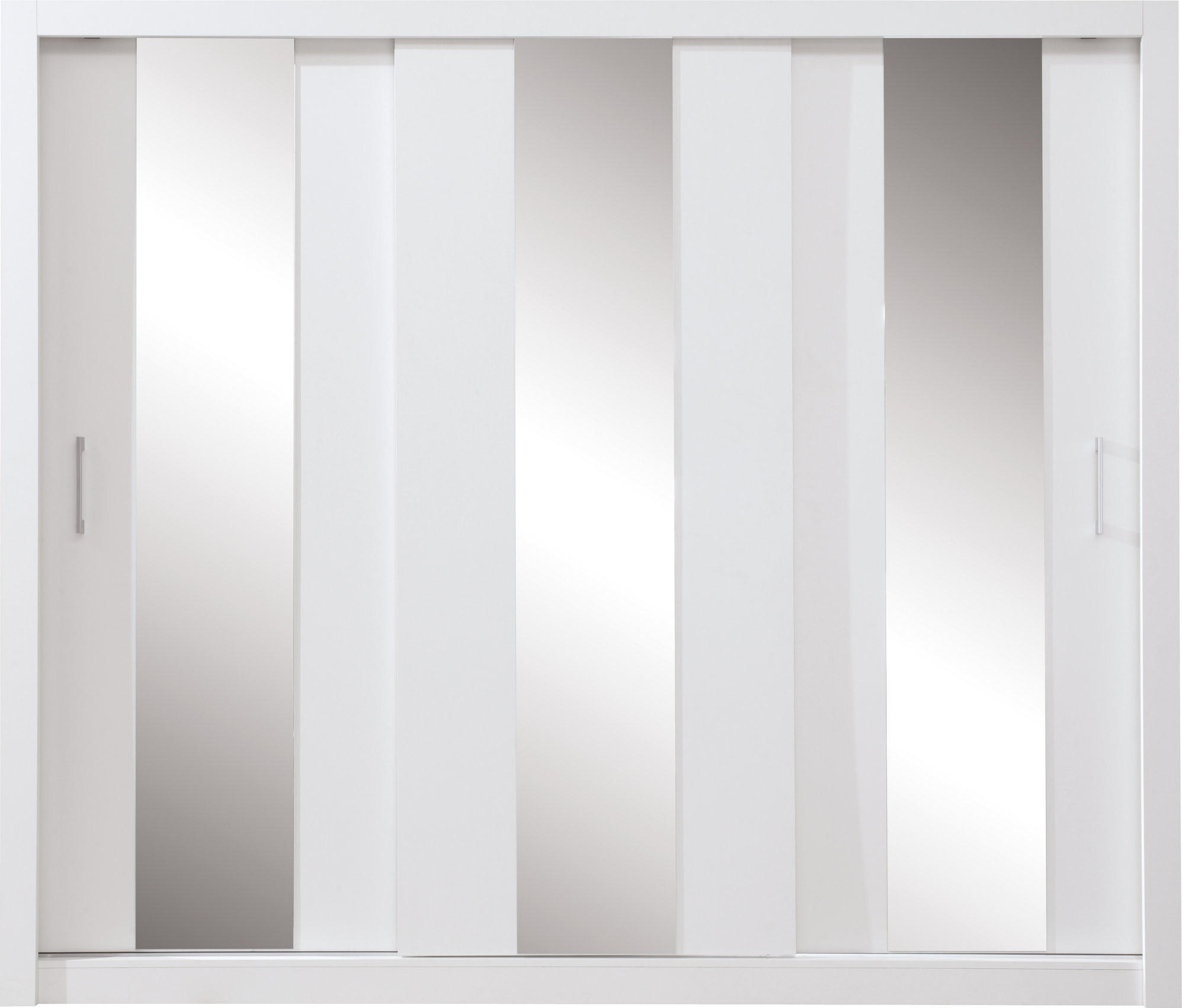 Masseno Schwebetürenschrank Weiß 250x215x60 cm