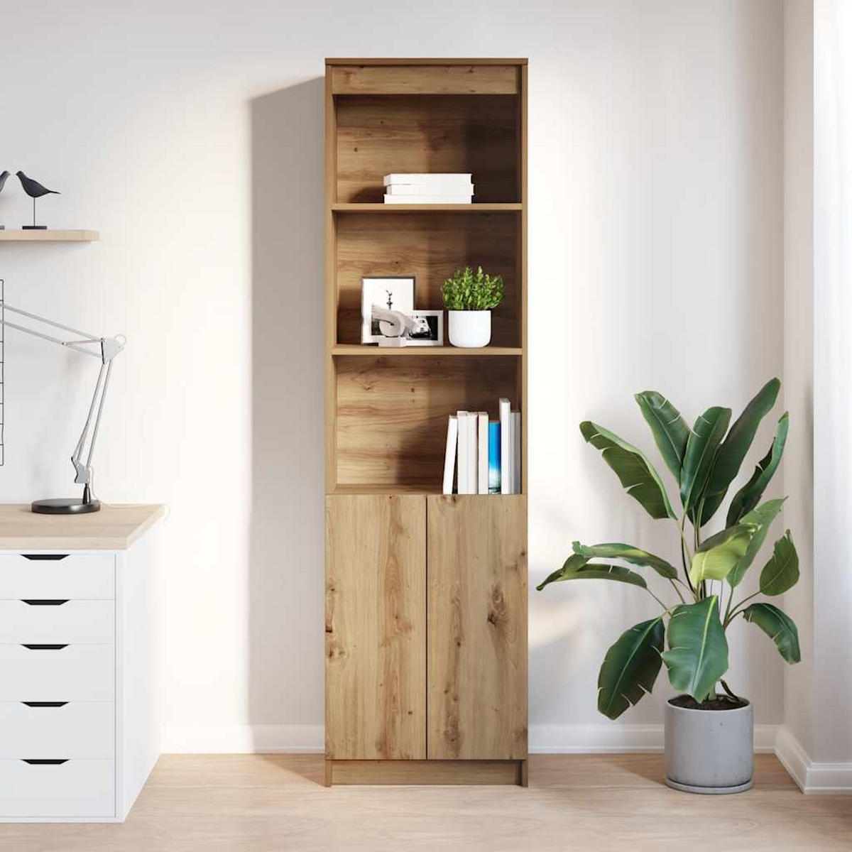 HIGHBOARD Artisan-Eiche 50/35/180 Cm Holzwerkstoff - Braun, Holzwerkstoff (35/180/50cm) - vidaXL