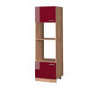MIKROWELLENSCHRANK R-Line Rot Hochglanz 60 cm - Honigeiche/Bordeaux, Holzwerkstoff (60/206.8/57.2cm) - Vicco