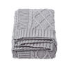 STRICKDECKE 150/200 cm, Baumwolle mit Rautenmuster - Grau, Textil (150/200cm) - Homescapes