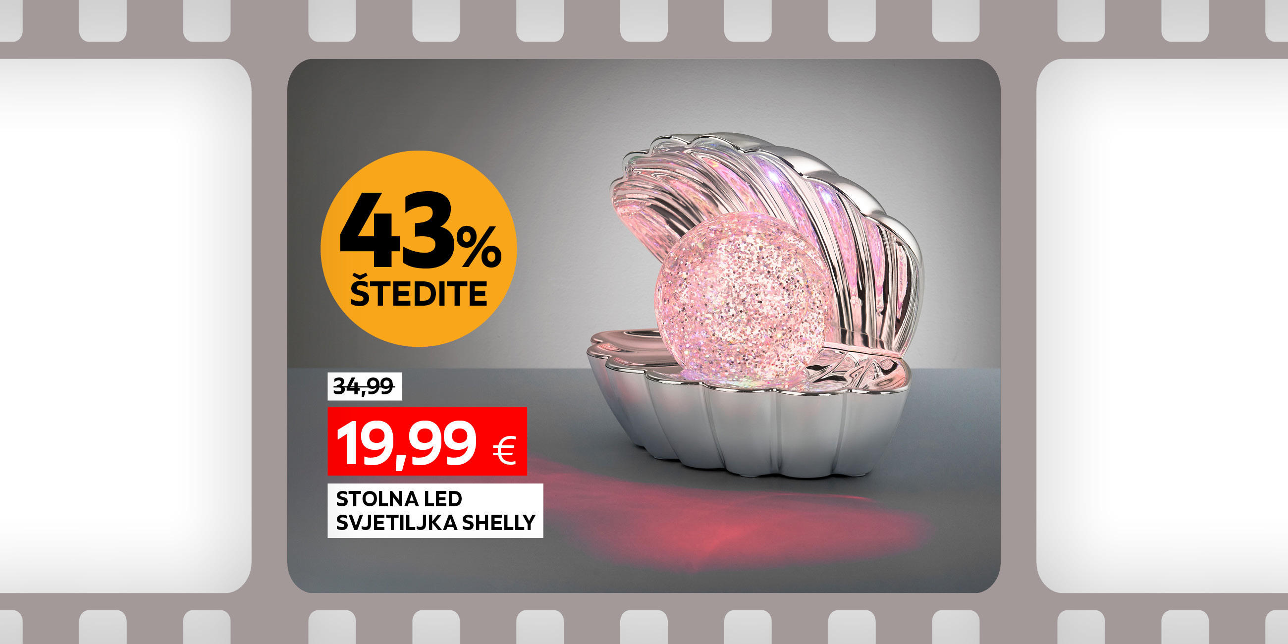 stolna led svjetiljka Shelly umjesto 34,99 € nova cijena 19,99 € Štedite 43%