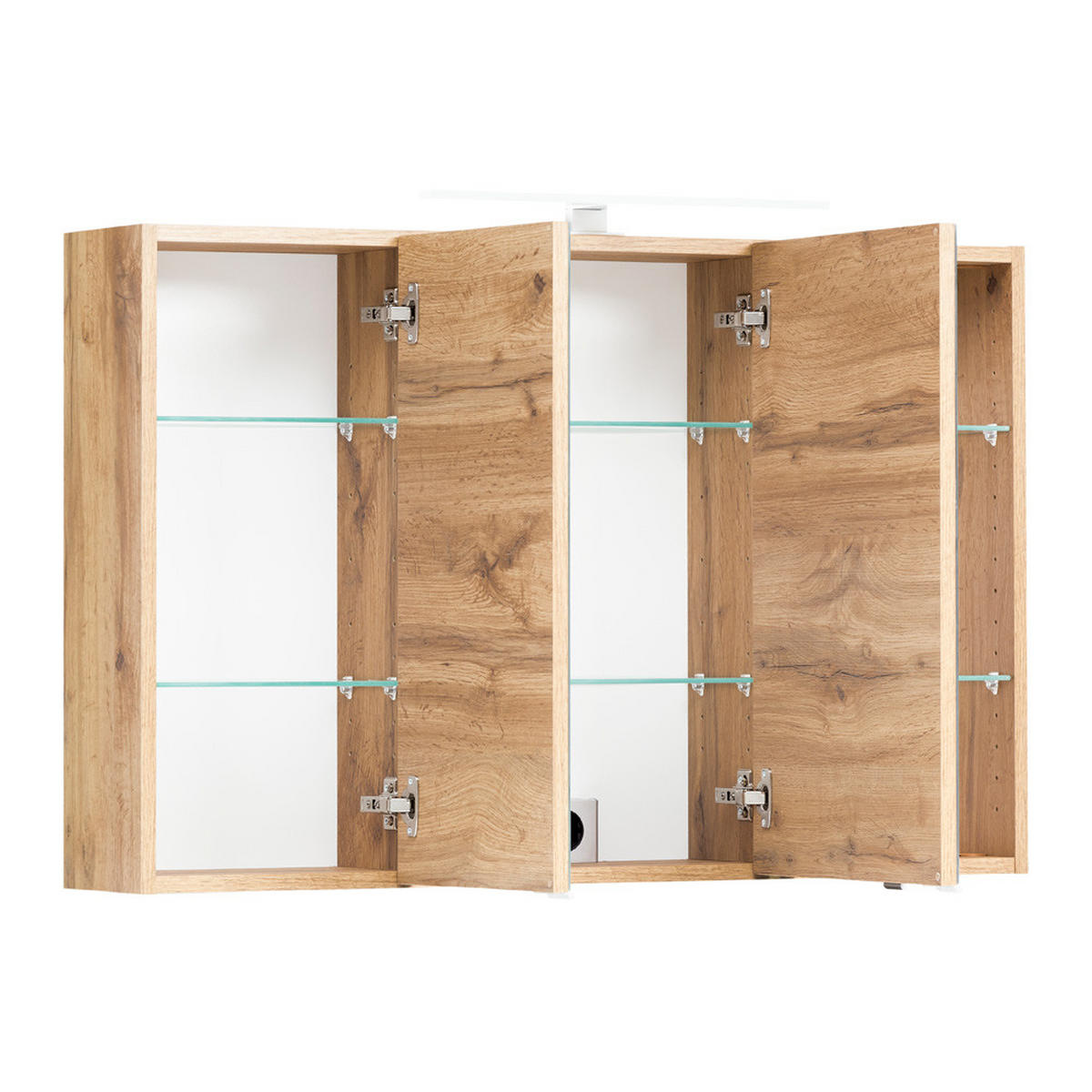 BADMÖBEL-SET 4-TLG. Vidago-03 - Braun, Holzwerkstoff (156/200/52cm) - Lomado