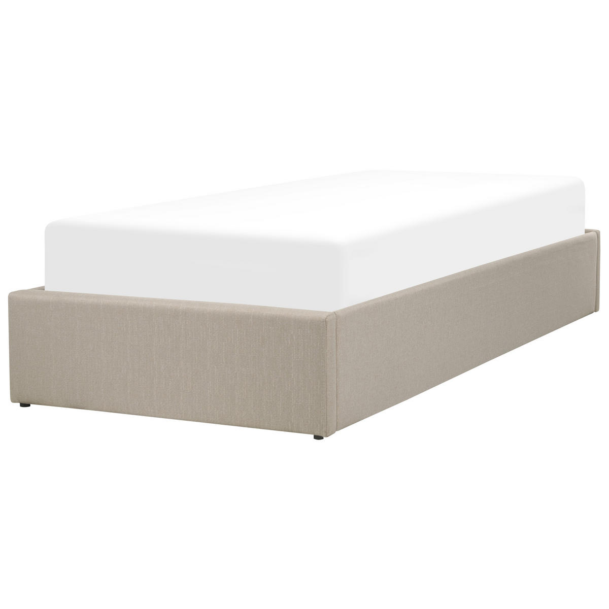 KÁRPITOZOTT ÁGY 90/200cm Bézs Dinan - bézs, textil (90/200cm) - Beliani