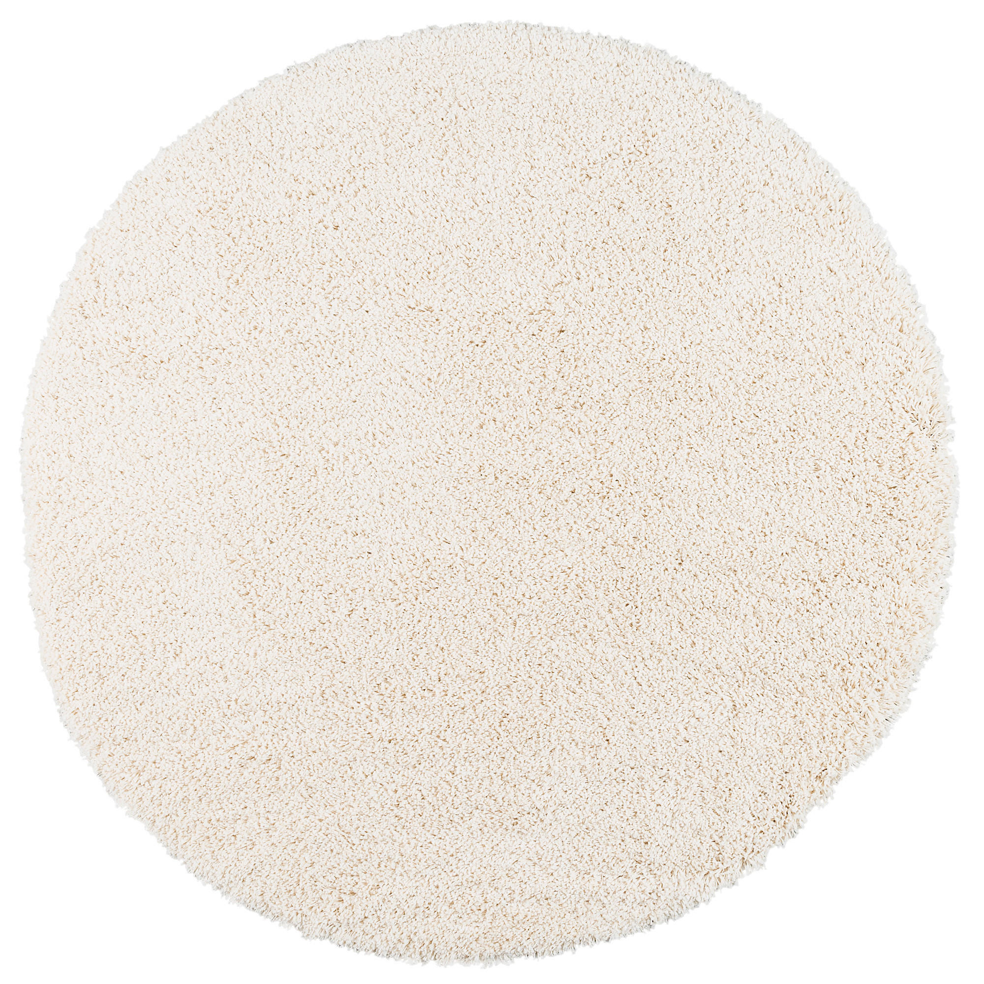 HOCHFLOR LANGFLOR SHAGGY TEPPICH LUXURY RUND - Ecru, Textil (80/80cm) - Pergamon