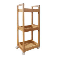 VOZIČEK - svetlo rjava, leseni material/les (30/80/20cm) - Relaxdays