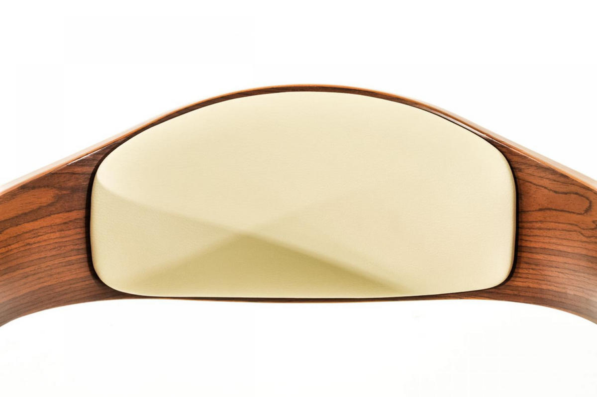 BARHOCKER 2er Set Lederlook walnuss/creme - Walnussfarben/Creme, Textil/Metall (50/88/48cm) - CLP