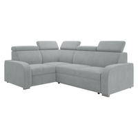 ECKSOFA Oslo 2rR1 80 - Silberfarben/Grau, Holz/Kunststoff (250/200cm) - MIRJAN24