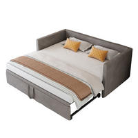 POLSTERBETT 90/190 cm aus Samt Grau mit ausziehbarem Unterbett - Grau, Textil (180/200cm) - Waldena