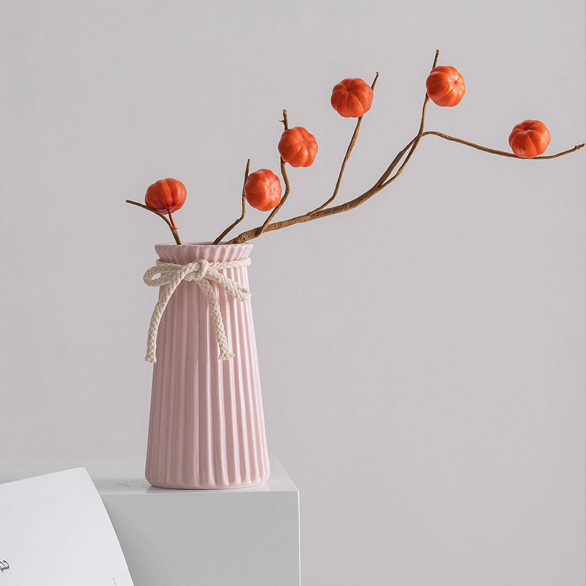 VASE 11.5x11.5 x 24.5 cm Keramik - Pink, Keramik (24.5cm) - LIBRATON