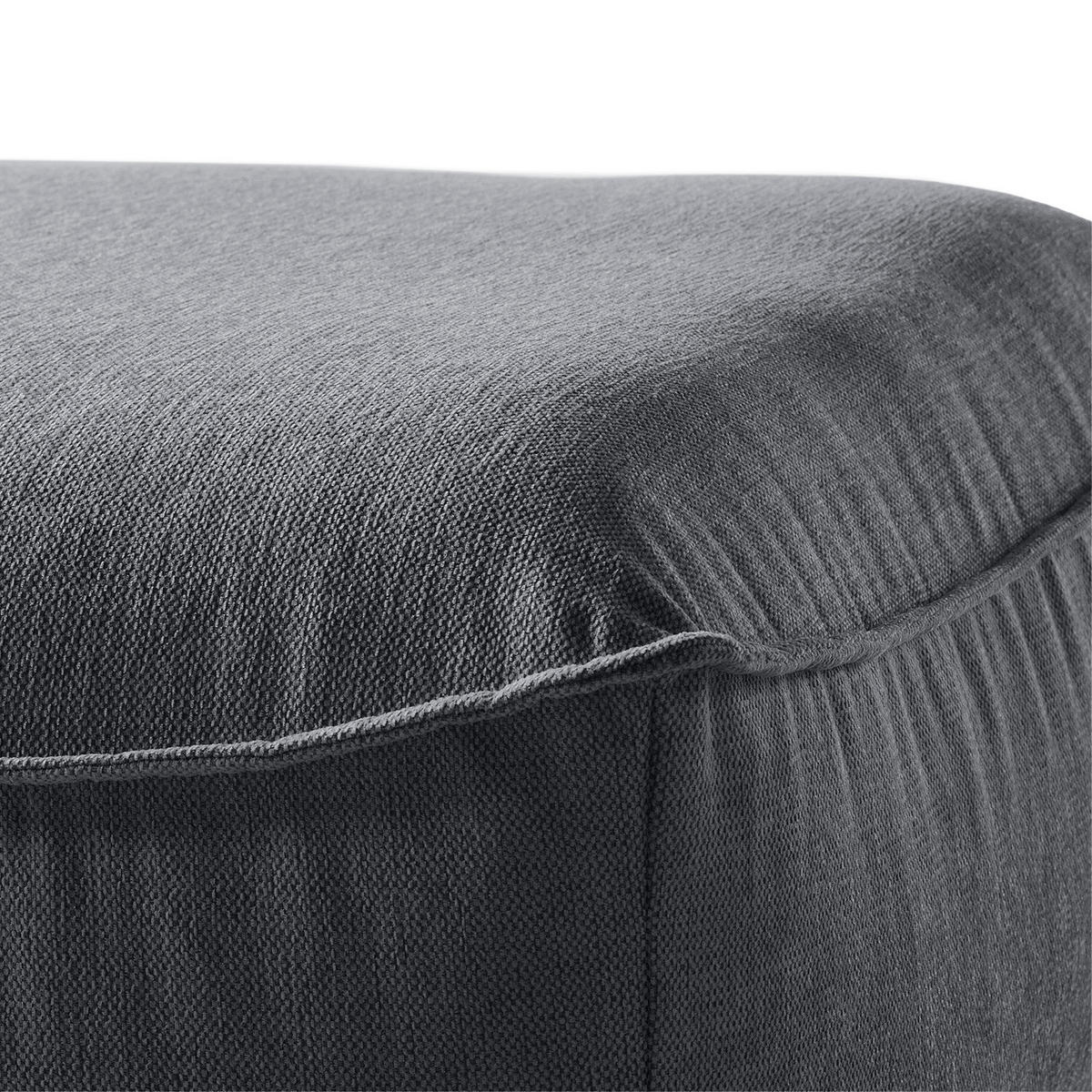 POLSTERHOCKER - Schwarz/Grau, Holz/Kunststoff (103/42/90cm) - home24