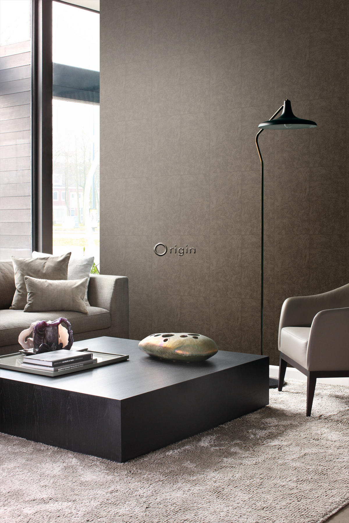 TAPETE Stein-Optik 53 cm x 10.05 m - Braun, Papier (53/1000cm) - Origin Wallcoverings