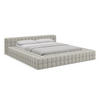 POLSTERBETT mit Lattenrost 200x260 Beige - Beige/Schwarz, Kunststoff/Textil (140/200cm) - Makamii
