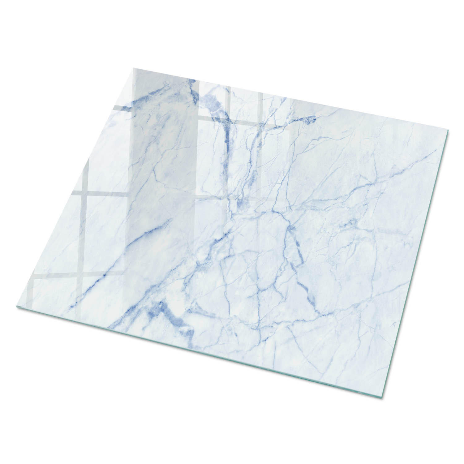 GLASPLATTE 80x60 cm – Marmor-Eleganz - Creme, Glas (0.4/80/60cm) - ArtPrintCave