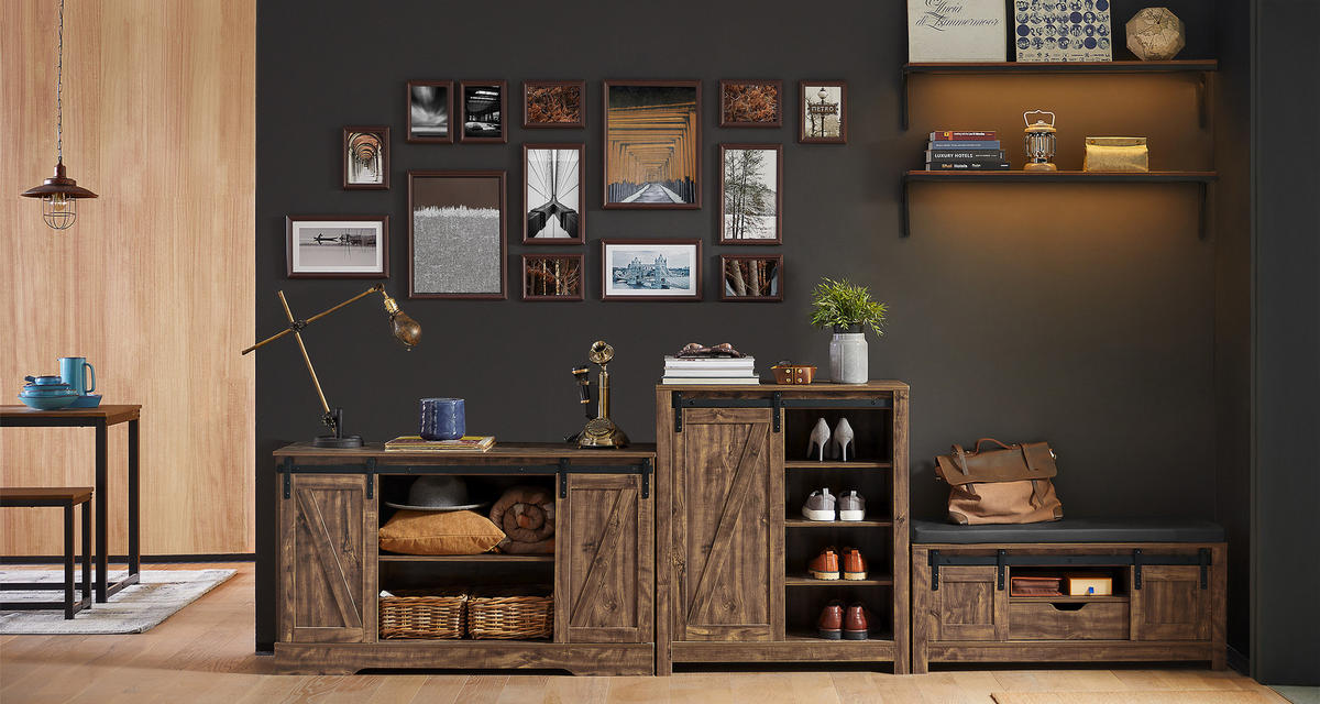SIDEBOARD Vintage - Naturfarben, Holzwerkstoff (120/70/40cm) - SoBuy