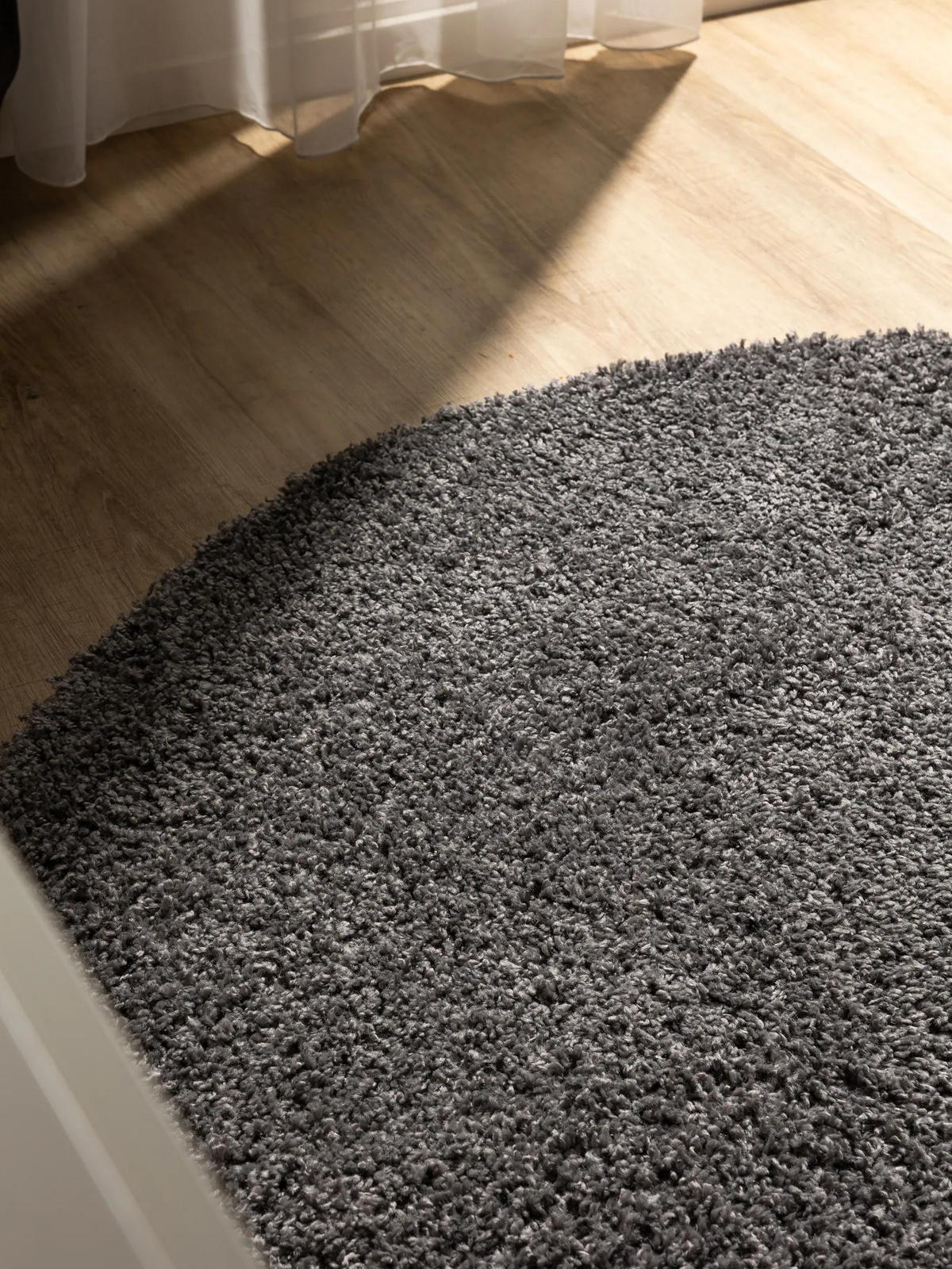 HOCHFLORTEPPICH Soho Grau ø 160 cm rund - Grau, Kunststoff (160/160cm) - benuta