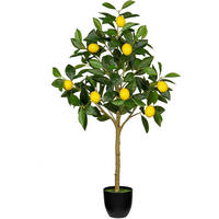 KUNSTPFLANZE Zitronenbaum 90 cm im Topf - Multicolor, Kunststoff (16cm)