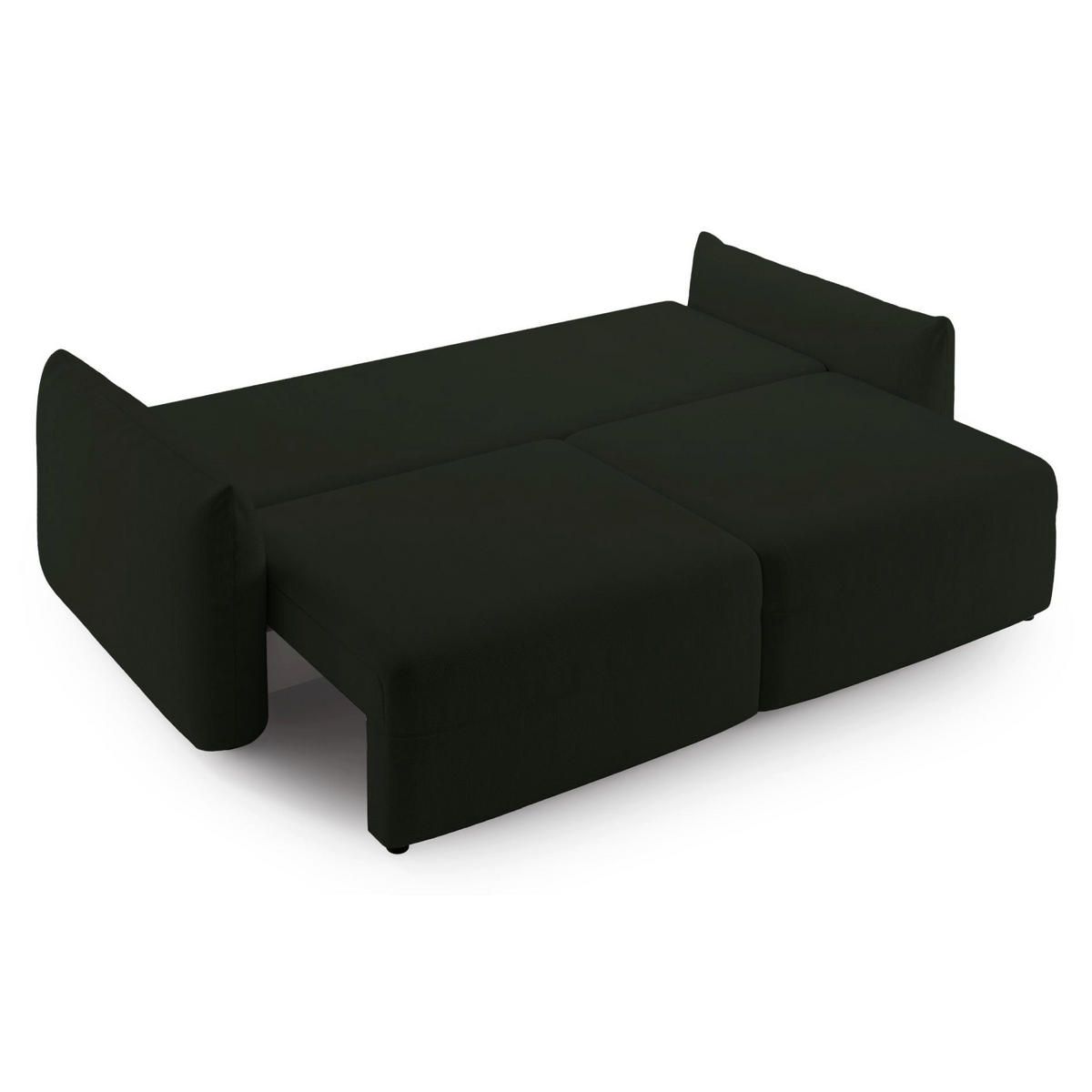 SCHLAFSOFA Theolla Grün - Schwarz/Grün, Textil/Metall (248/97/111cm) - Selsey