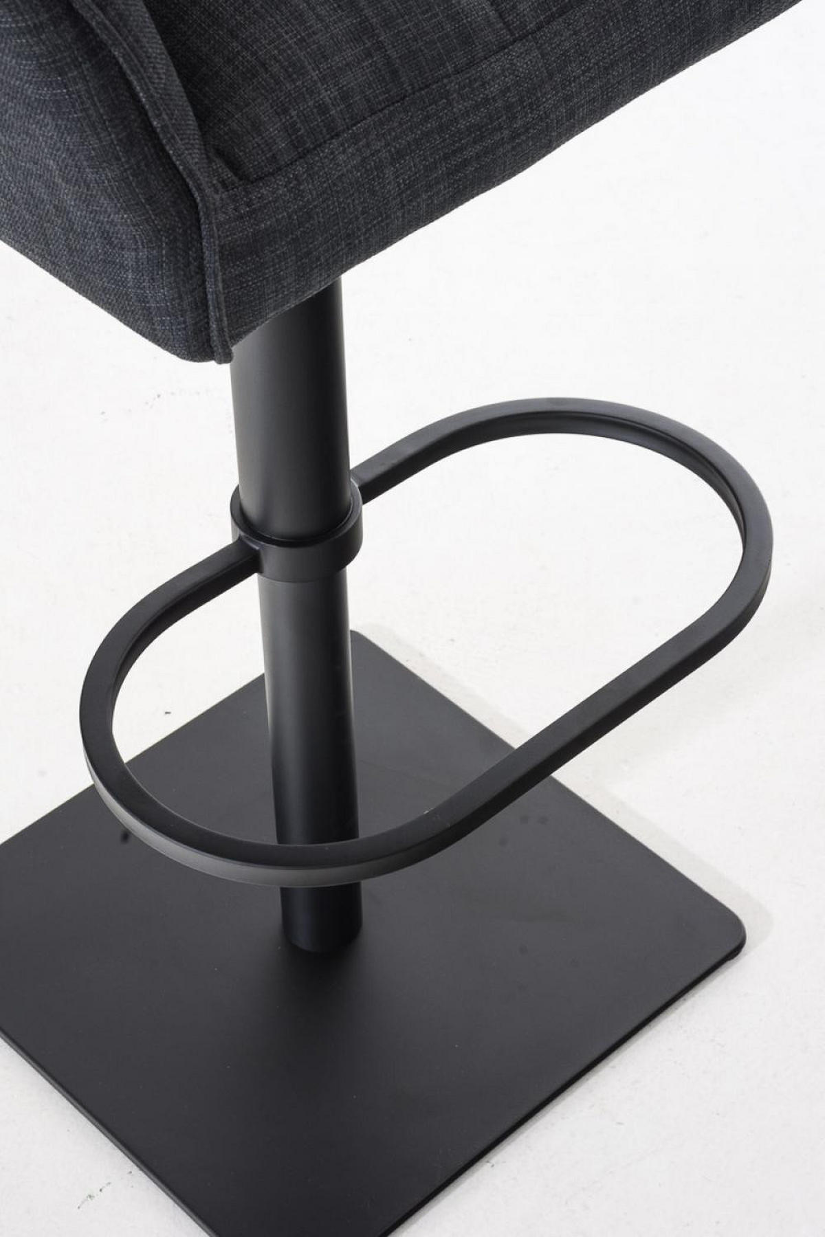 BARHOCKER Stoff Dunkelgrau - Dunkelgrau/Schwarz, Textil/Metall (64/88/45cm) - CLP
